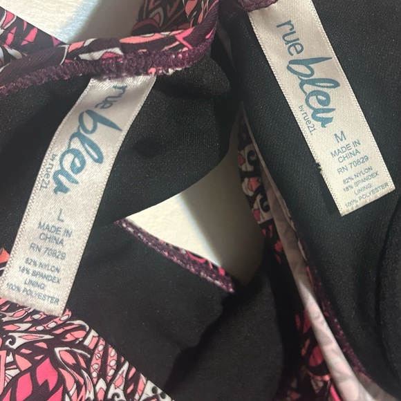 new rue bleu by rue21 push-up bikini top with cheeky ruched bikini bottoms - Picture 7 of 8